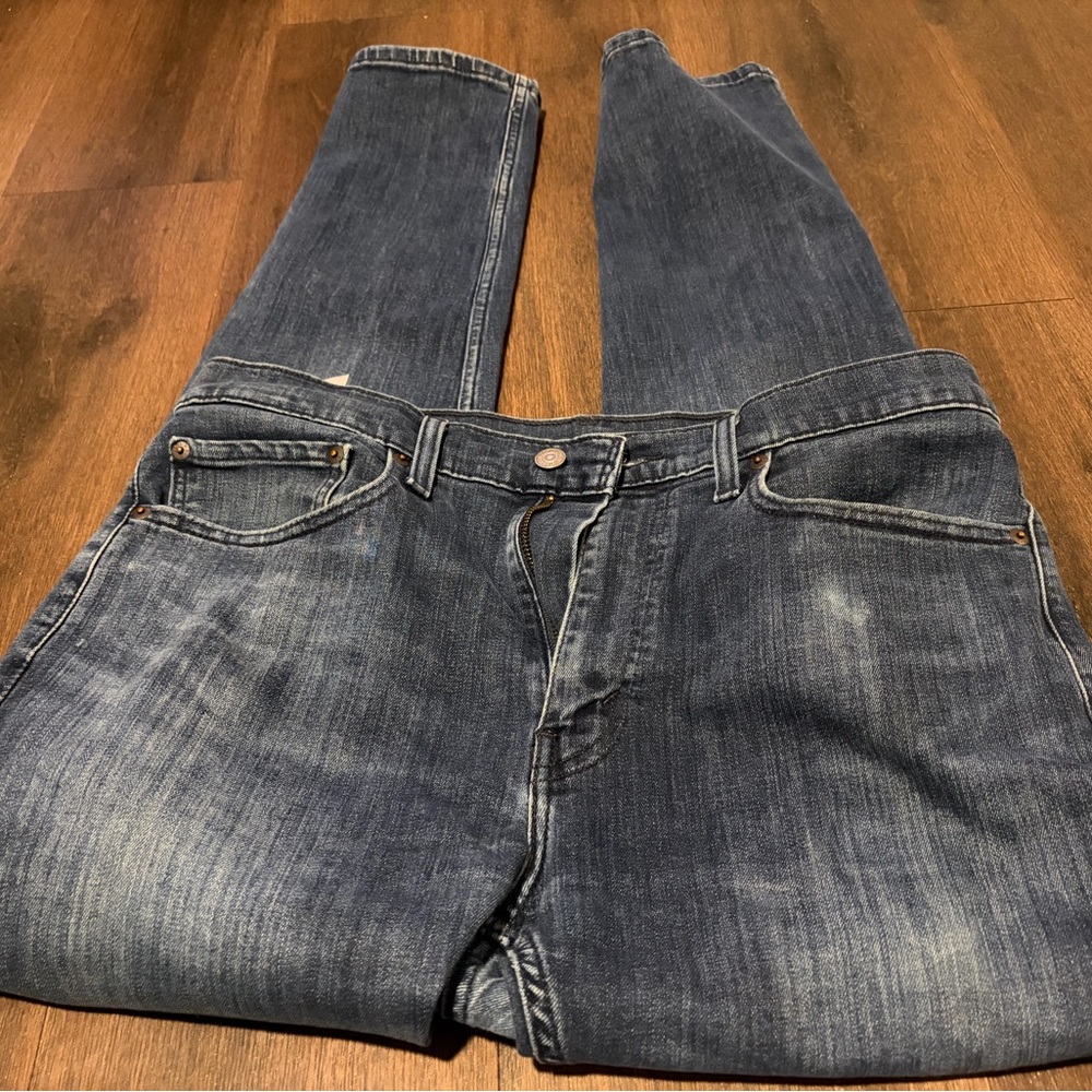 Levi's Men's Straight Fit Dark Blue Jeans
